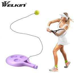 Base d'aides à la formation de tennis avec une balle de corde élastique Pratique de l'entraîneur de rebond auto-randonnée PARTERNE DÉPARTINE 240329