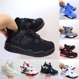 kids shoes sneakers 4s toddler designer sneakers 4 black cat youth boys girls kid runners sail platform athletic trainers childrens outdoor sneaker 【code ：L】