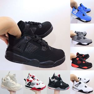 kinderschoenen sneakers 4s peuter designer sneakers 4 zwarte kat jeugd jongens meisjes kid lopers zeilplatform atletische trainers kinder outdoor sneaker schoenmaat 25-35