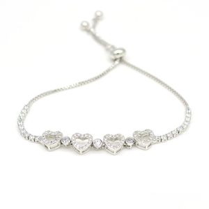 Tennis Groothandel Fashioh Bracelet Cubic Zirkoon kralen armbanden Witte Rhinestone Bangle ketens Strand voor DHB4M