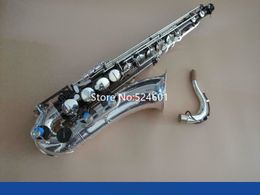 Tenor BB Tune Saxophone Silver en Black Nickel Surface Musical Instruments Sax met Case Mondstuk