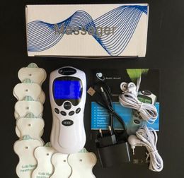 TENS/EMS -eenheid Dual Outss Pain Relief/Electrical Nerve Spier Stimulator/Digital Therapy Massager/Health Care Physiotherapy withbox4085156