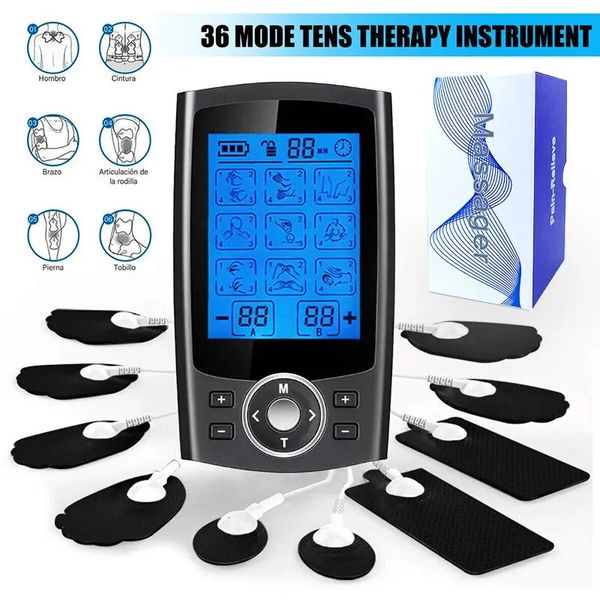 Tens Stimulateur musculaire 36 Mode Électrique EMS Massage corporel Numérique Minceur Machine Masseur Relaxation 240311