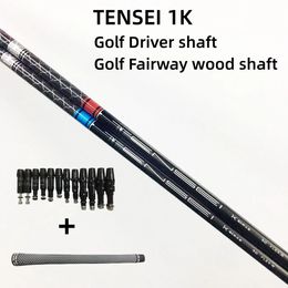 TENSEI Pro rouge/bleu 1K 50 arbre de pilotes de Golf arbre en bois SR / R / S Flex Graphite manchon et poignée d'assemblage gratuits 240315