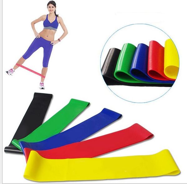 Bande de résistance à la tension Pilates Yoga Cercles en caoutchouc Bandes Fitness Boucle corde Stretch Band Crossfit Élastique mince anneau d'étirement en gros