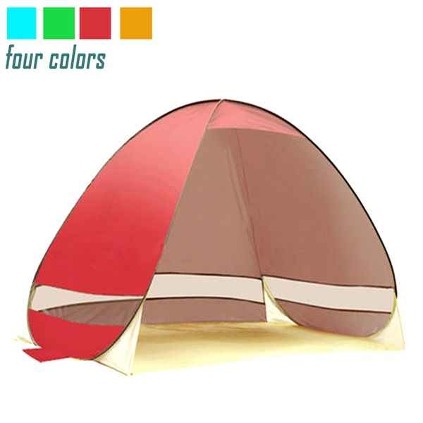 Tente de plage, abri solaire, protection contre les UV, ouverture automatique rapide, ombrage léger Pop-Up ouvert pour le Camping en plein air et la pêche