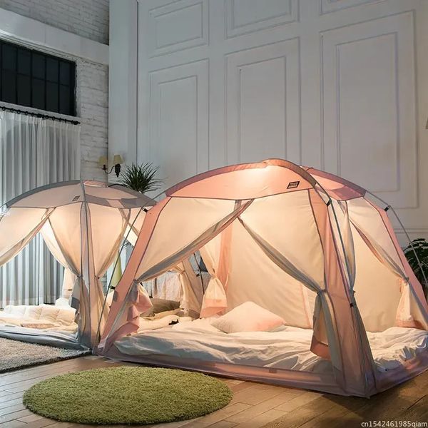 Tente lit automatique intérieur adulte enfants chaud coupe-vent hiver dortoir simple Double 240220