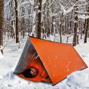 Tent buiten noodoverlevingsschuilplaats 2-persoons noodtent kan worden gebruikt als overlevingstent voor noodwarmte PF