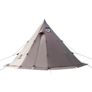 Tente avec poêle4 saison46 Personne Tipi Famille pour le camping Backpacking Hunting Fishing Imperproofing Windproofroproof 240416