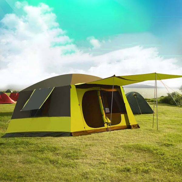 Tente Gonflables de Campingtent Outdoor 812 Protección de lluvia pesada Dos habitaciones una habitación Camping Road Trip Corte 240416