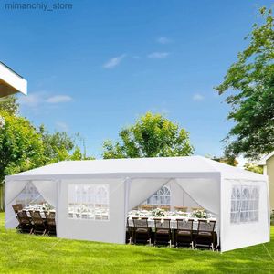 Carpas y refugios Carpa para fiestas al aire libre de 10'x30' con 8 paredes laterales Rovab Toldo impermeable Patio Gazebo para bodas Blanco Q231117