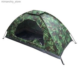 Tenten en schuilplaatsen 1pc Sing/Doub Persoonstent Ultralichte draagbare camping Tuintenten met anti-uv-coating Dakschild Opbergtas Q231117
