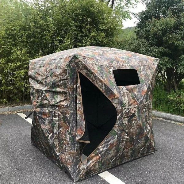 Tiendas de campaña y refugios 2-3 personas Camping al aire libre Caza Camuflaje Tienda Pografía portátil Observación de aves Bosque Multi personas Impermeable