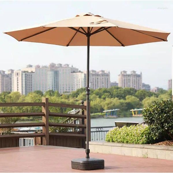 Tentes et abris 2,7 m double couche pliable grand parasol de jardin parapluie coupe-vent grand extérieur pour l'ombre de pêche à la plage