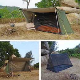Tenten en schuilplaatsen 2-persoons Bushcraft Tent Beck Style Outdoor Camping 2 verdiepingen tellende wandelopvangbos Backpack Hot Tentq240511