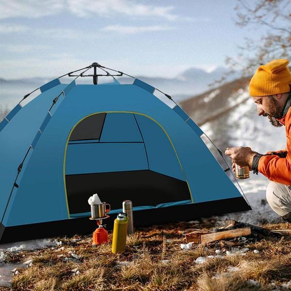 Carpas y refugios Carpa emergente para 2 personas al aire libre Carpa impermeable para acampar Familia al aire libre Ligera Carpa turística de instalación instantánea con 2 puertas 230619