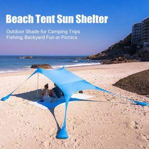 Tenten en Schuilplaatsen 200x150 cm Strandtent Opvouwbare Zonnescherm Outdoor Paraplu Luifel voor Onderdak Camping Achtertuin Familie Benodigdheden 230621