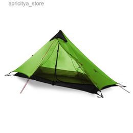 Tenten en schuilplaatsen 2021 Nieuwe versie 230 cm 3F UL Gear Lanshan 1 Ultralight Camping 3/4 seizoen 15D Silnylon Stangloze tent24327