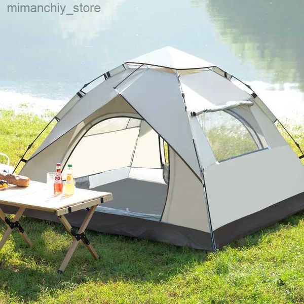 Tentes et abris 2023 nouvelle tente de camping en plein air pratique entièrement automatique étanche et protection solaire tente à ouverture rapide 3 à 4 personnes tente de camping Q231117
