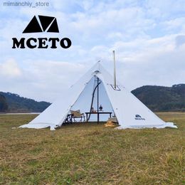 Tentes et abris 2023 Tente pyramidale surdimensionnée de 5 m améliorée avec cheminée Ho avec jupe pare-neige Tipi Tipi Tente de camping en plein air Abri 5-8 personnes Q231117