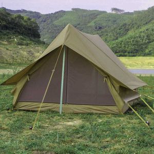 Tenten en schuilplaatsen 2Persons Oxford House Shape Type A Tent Outdoor Camping Self -Diriving Rainproof Winddichte familie Picnic Ridge Dubbele lagen Tour J230223