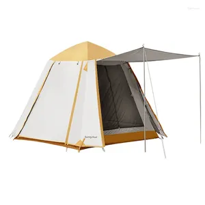 Tenten en schuilplaatsen 3-4 mensen backpacken tent Outdoor Camping 4 seizoen dubbele laag waterdichte wandelfamilie automatisch