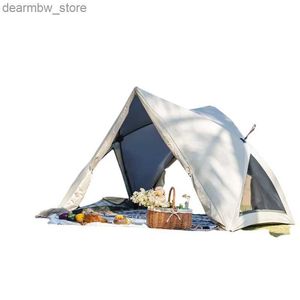 Tentes et abris 3-4 personnes ouvrent rapidement la tente pliante de soleil pliant du vent de camping et de la protection solaire plage entièrement automatique tente automatique L48