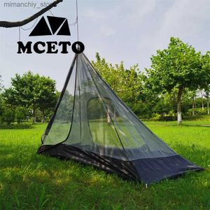 Tentes et abris 320/400 tentes pyramidales tente en maille intérieure tiges carrées moustiquaire d'été légère pour camping en plein air randonnée Q231117