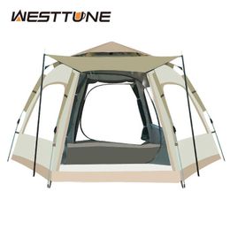 Tentes et abris Tente escamotable pour 3458 personnes pour le camping Tente dôme extérieure Installation facile automatique Tente familiale étanche Randonnée pédestre J230223