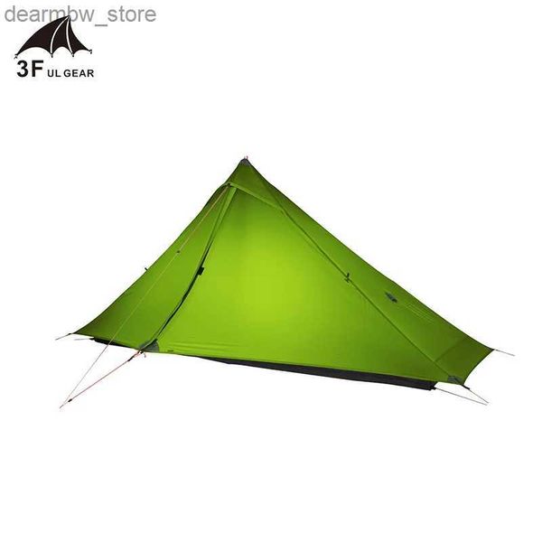 Tentes et abris 3f ul Gear Lanshan 1 Pro 1 Personne Outdoor Ultralight Camping Tent 3/4 Saison 230 * 80 * 125cm deux côté 20D Silnylon L48