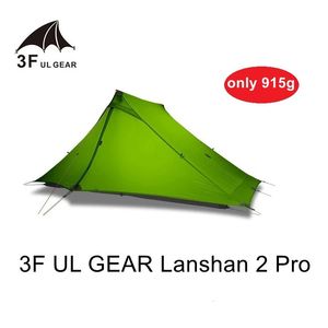 Tentes et abris 3F UL Gear Lanshan 2 Pro Tente de camping 2P personne extérieure 20D des deux côtés enduit de silicone mise à niveau Silnylon sans poteau ultraléger 231017