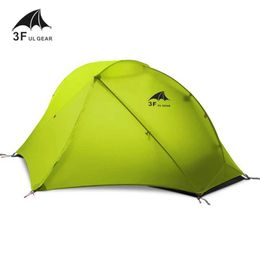 Tenten en schuilplaatsen 3F UL Gear Outdoor Ultralight 1 Persoon Camping Tent 3/4 Seizoen Professional 210T Nylon Silicone Para Foot PrintingQ240511