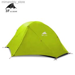Tentes et abris 3F UL GEAR Tente ultralégère Doub couche 1 personne chante tente randonnée Camping 3/4 saison 15D/210T enduit imperméable léger Q231115