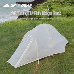 Tentes et abris 3f ul Gear Zhengtu 1 tente ultralime à double couche Personne sac à dos Camping Randonnée voyage 3-4 saisons avec MATQ240511