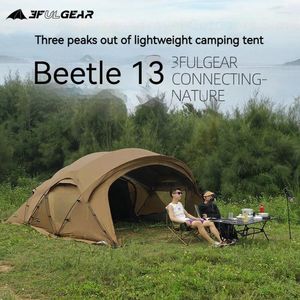 Tentes et abris 3 Gear Beetle 13 Tente Camping extérieur 40D Nylon pliant Tunnel respirant grand espace sphérique avec bouche de cheminée