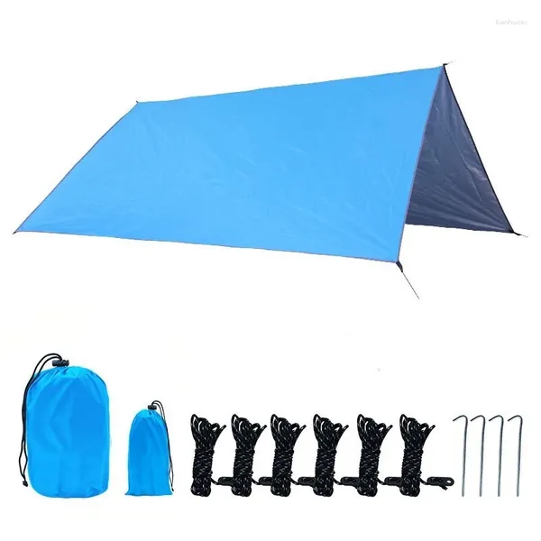 Carpas y refugios 3x3 Toldo plegable Carpa ARICXI Camina de la naturaleza Refugio de aire Tarp Cubra negra sombra de playa al aire libre ultraligero impermeable