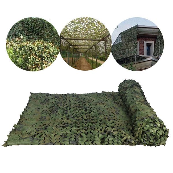 Tentes et abris 3x5m 2x1m chasse militaire filets de camouflage forêt armée formation filet de camouflage couvertures de voiture tente ombre Camping abri solaire 230826