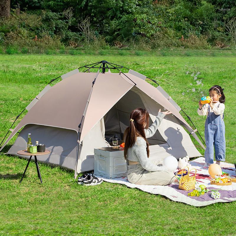 Tents And Shelters 4-5 Person Outdoor Automatic Quick Open Tent Rainfly Waterproof Camping Family Instant Setup With Carring Bag