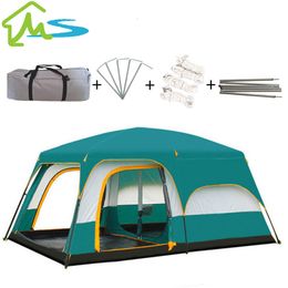 Tenten en schuilplaatsen 4-6 Persoon De kameel Outdoor Big Space Camping Tent Twee slaapkamers Tent ultra-grote hoge kwaliteit waterdichte campingt tent 230526