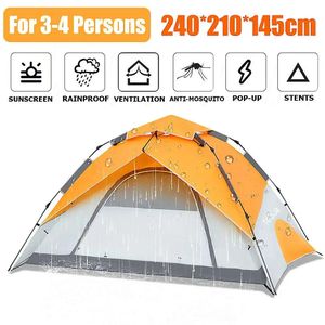 Tentes et abris Tentes de camping automatiques pour 4 personnes Tente familiale extérieure à installation instantanée 4 saisons Coupe-vent Étanche Ultralégère Tente pop-up portable 231024