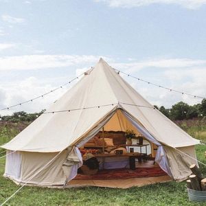 Tenten en schuilplaatsen 4-seizoen waterdichte katoenen canvas grote familie yurt luxe mongoolse kleine bellt