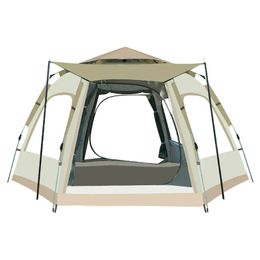 Tenten en schuilplaatsen 5-8 Opvouwbare buitentent Instant pop-up tent Draagbare automatische waterdichte kampeertent met luifel Voor wandelen Picknick 231024