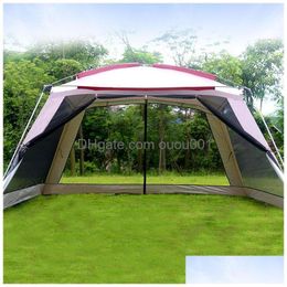 Tenten en schuilplaatsen 5-8 Persoon Terlarge 365x365x210cm Hoge kwaliteit Grote Gazebo Sun Shelter Cam Tent Carpas de Drop Delivery Dh8qm