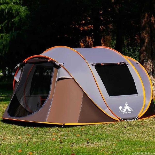 Tentes et abris 5-8 personnes ultralégère grande tente de camping imperméable coupe-vent abri pop-up automatique ouverture rapide Q231117