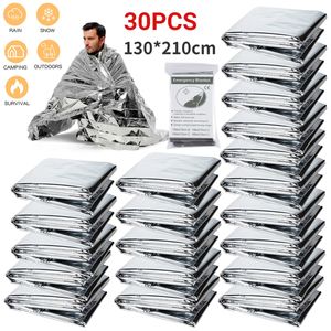 Tents and Shelters 530PCS Outdoor Emergency Survival Blanket Waterproof First Aid Sliver Rescue Curtain Foil Thermal Military 130x210CM 221201