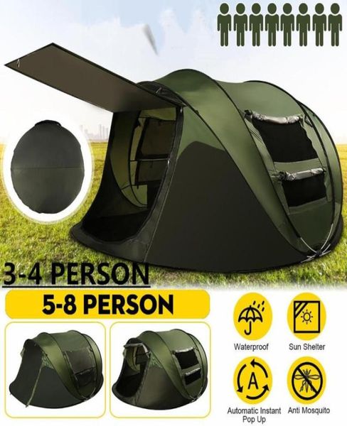 Tentes et abris 58 personnes automatiques pop-up famille tente de camping en plein air facile camp ouvert ultraléger ombre instantanée portable 3739229