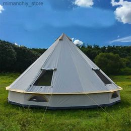 Tenten en schuilplaatsen 6-10 personen Glaming Luxe Mongolië Yurt Familie Reizen Wandelen Antistorm Outdoor Camping Gegoten tent Zilver gecoat UV-functie Q231117