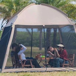 Zelte und Unterstände 6-8 Personen Outdoor Camping Zelt Moskitonetz Baldachin Zelt Insektenschutznetz mit Reißverschluss Garten Wasserdichtes Pop-up-Mesh-Angelzelt Q231117