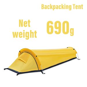 Tenten en Schuilplaatsen 750g Ultralichte Tent 1 Persoons Tent voor Toerisme Fietsen Camping Tent Backpacken Waterdichte Slaapzak Auto Reisuitrusting 230613