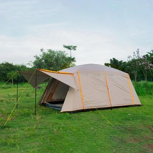 Tentes et abris Tente de camping pour 8 à 12 personnes Grande capacité Cabine Pique-nique portable étanche avec 2 chambres